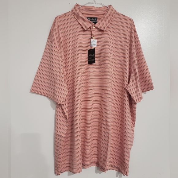 594- JoS A Bank Traveler Tailored Fit Men's Polo Made In Peru NWT - Picture 1 of 7